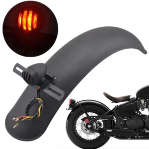 Luz trasera de moto luz de freno soporte de matrícula + juego de guardabarros retro - Imagen 1 de 6