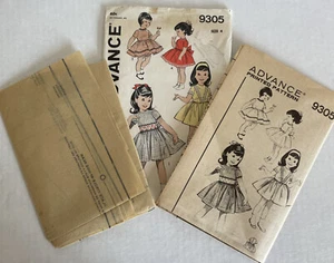 Advance Sewing Pattern 9305 Childs Dress Size 4  Un-Cut Vintage 1950s - Picture 1 of 4