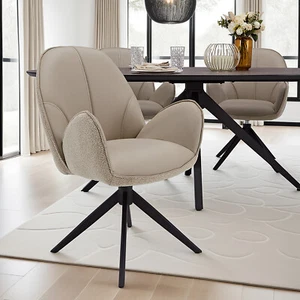 Esszimmerstuhl drehbar mit Armlehne Wohnzimmerstuhl Kunstleder Stuhl Homestyle4u - Bild 1 von 12