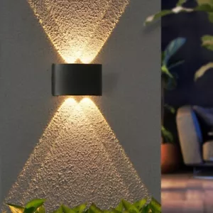 LED Wall Light Up and Down Indoor Wall Sconce Light Garden Outdoor Wall Lamp - Picture 1 of 11