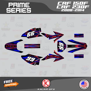 Kit de gráficos para HONDA CRF150F CRF230F (2008-2014) Serie Prime - rojo azul - Imagen 1 de 6
