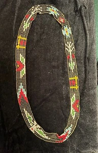 Vintage Native American Seed Bead Hat Band 23" Length Fashion Jewelries - Picture 1 of 5