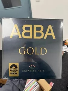 ABBA : Gold - Greatest Hits (Gold Vinyl) 2LP - New & Sealed Dented Corner - Picture 1 of 4