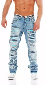 Jeans uomo Cipo & Baxx CD-610 Regular Fit Used Look - Foto 1 di 3