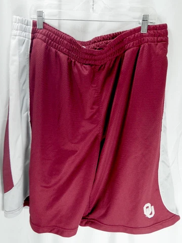 Oklahoma Sooners Men’s Size XL NCAA Basketball Shorts OU Red Pockets Drawstring Cover