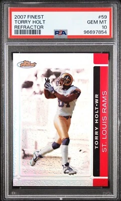 2007 Finest Refractor #59 Tory Holt PSA 10 (pop 1) 🔥 - Image 1 of 2