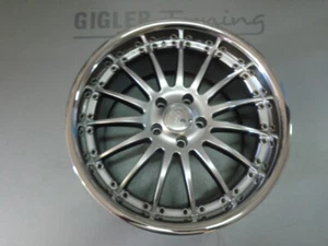 SMC Typ D Felge 9x18 5x112 Et30 Brilliantsilber mit Edelstahl NEU! R1161 - Bild 1 von 1