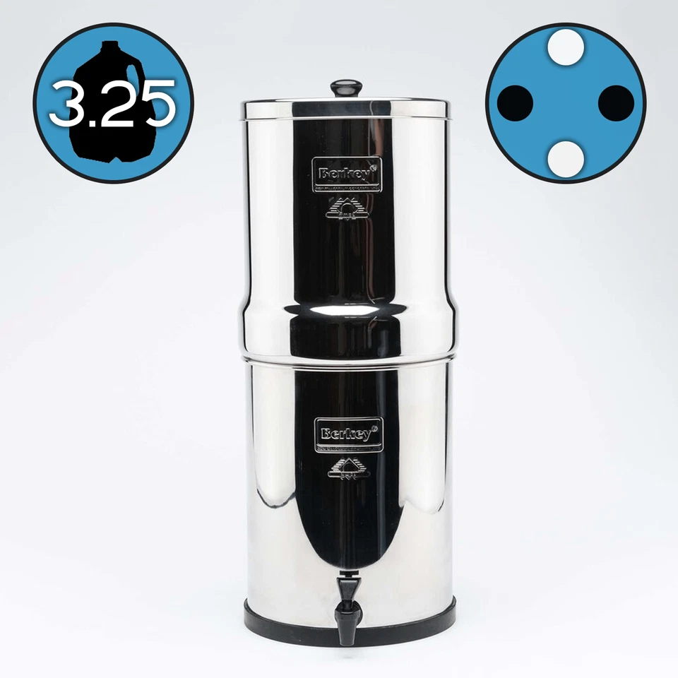Royal Berkey Water Filter + Stand & 4 Black Filters - Image 1 of 3