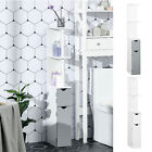Bathroom Storage Cabinet Slim Freestanding Linen Tower Cabinet w/ Shelf