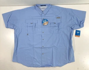 NWT 4X BIG COLUMBIA MENS PFG BAHAMA ll SHORT SLEEVE SHIRT SAIL 4X - Picture 1 of 3
