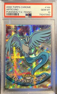 2000 Topps Chrome Pokemon #144 Articuno Tekno PSA 10 - 1 of 4 in the WORLD