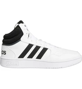 Adidas Hoops 3.0 Mid Cuero Hombre Blanco/Negro-Gris GW3019 - Imagen 1 de 5