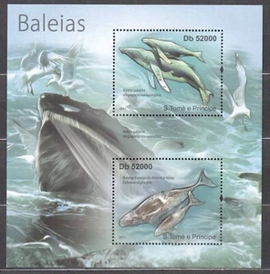 Santo Tomas y Principe Correo Yvert 3822/23 ** Mnh Fauna Marina - Ballenas - Imagen 1 de 1