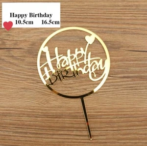 Happy Birthday Tortenaufleger glänzend unbenutzt neu Bäckerei Küche Party Deko - Bild 1 von 2