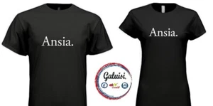 T-SHIRT ANSIA. uomo donna 100% COTONE tshirt maglietta - Imagen 1 de 16