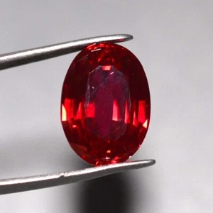 9,60 Kt 13,39x9,76 mm Oval Rot Rubin Saphir Labor erstellt Korund VDO R9227 - Bild 1 von 4