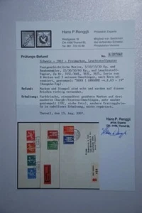 CH01 Suisse Europa Schweiz Komplettes Attest RAR 696y-699y FDC (4.10.1963) - Picture 1 of 4