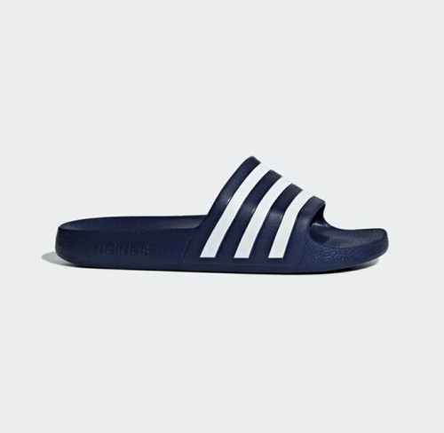 Ciabatte Adidas 3 strisce Adilette blu navy nuove con scatola unisex taglia UK 6