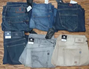 JEANS DENIM ROCK & REPUBLIC UOMO DRITTO FIRMATO FIT MORBIDO RINGSPUN LISTA $88 - Foto 1 di 73