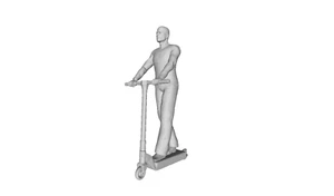 Printle T Homme 1116--Man Riding Electric Scooter Figure for Dioramas Train Sets - Picture 1 of 11