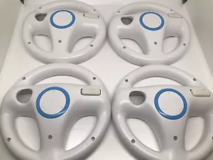 4 Genuine Official Nintendo Wii Steering Wheel For Mario Kart *VGC* FREE P&P - Picture 1 of 2