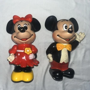 Banchi monete plastica Topolino e Minnie vintage anni 60 produzione Walt Disney 6" - Foto 1 di 16
