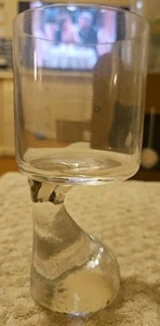 J C Reidel Joe Colombo Crystal Smoke Vino Assimetrico 6 Wine Glasses Vintage - Picture 1 of 4