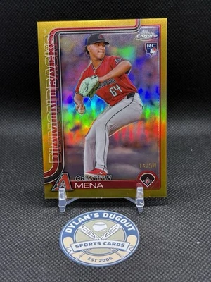 2025 Topps Chrome - Cristian Mena #102 Gold Refractor /50 (RC) - Image 1 of 2