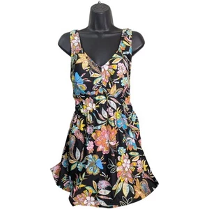 NEW Maxine of Hollywood Tulum Tiki Floral Empire Long Tankini Womens 18 Floral - Picture 1 of 12