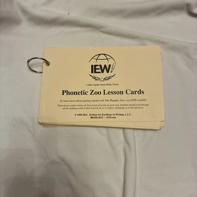The Phonetic Zoo Lesson Cards Institute for Excellence in Writing (IEW) - Image 1 of 4