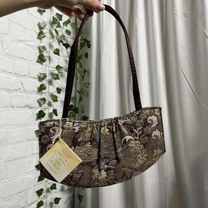 Victoria's secret cutie golden paisley pattern small handbag NWT - Picture 1 of 9