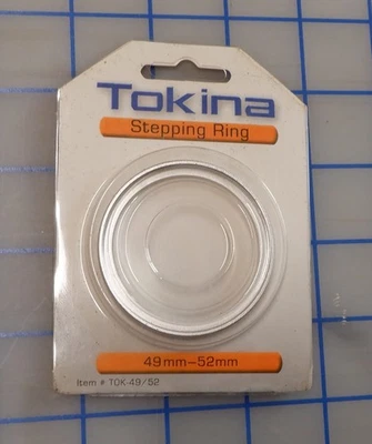 Tokina Step up Ring camera lens adapter 49mm to 52mm - Image 1 of 2