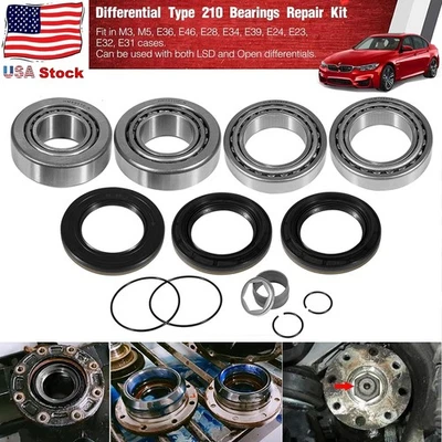 E36 E46 E34 E39 E60 E32 For BMW M3 M5 Differential Type 210 Repair Bearing Kit - Image 1 of 4