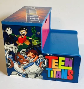 Seltener TEEN TITANS Kinder Tritthocker Bett Stufen mit Aufbewahrungsfach Holz DC Comics - Bild 1 von 23