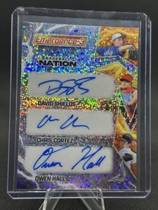 2025 Leaf Baseball Nation EMERGENCE-3 #E3-12 Shields Cortez Hall Triple Auto /15 - Picture 1 of 2