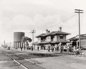 Foto Maricopa Arizona AZ Estación de Ferrocarril del Pacífico Sur 1910 ELECCIÓN 5x7 o CD - Imagen 1 de 1