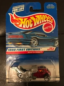 1998 FIRST EDITION Hot Wheels WHATTA DRAG #36 of 40 Red Chrome Mattel 673 - Picture 1 of 8