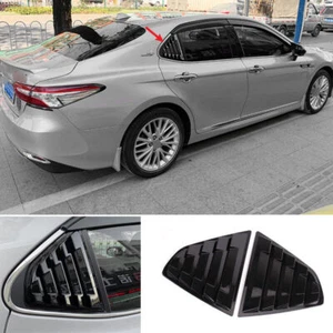 For 2018-23 Toyota Camry Glossy Black Rear Quarter Window Louver Scoop Side Vent - Picture 1 of 8