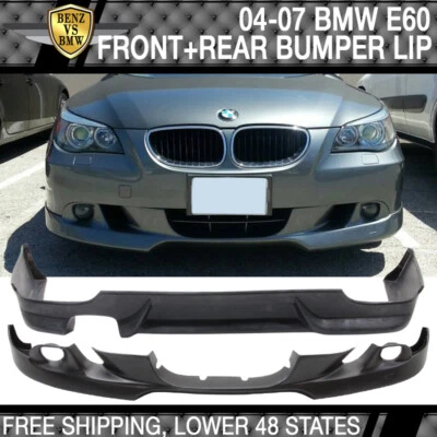 Fits 04-07 BMW E60 530 540 AC Front + Rear Bumper Lip Spoiler Foto 1 de 4