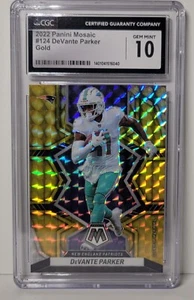 2022 Panini Mosaic Football DeVante Parker #124 Gold /25 CGC 10 Gem Mint - Picture 1 of 3