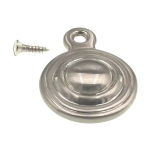 Set of 4 Satin Nickel Federal Style Bed Bolt Covers 1 3/8" KK22-SN - Picture 1 of 4