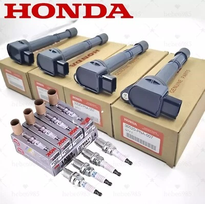 OEM 4X Ignition Coils & 4X Spark Plugs For Honda CR-V Accord Element 2.4L UF311 - Image 1 of 4