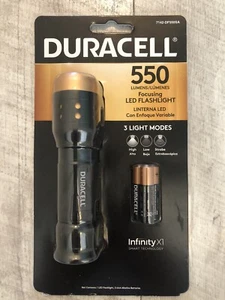 Duracell Aluminium Infinity focusing LED Flashlight Torch 3 Mode +Batteries NEW - Picture 1 of 4