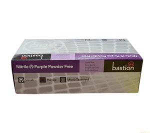 Bastion Nitrile Powder Free Purple Glove 100pc Medium Disposable Heavy Duty - Picture 1 of 2