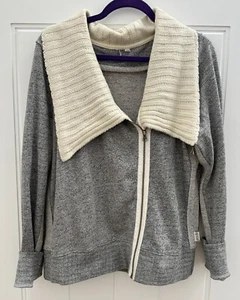 Rip Curl Grey Lightweight Moto Jacket w/ Sweater Collar XL NEW - Picture 1 of 4