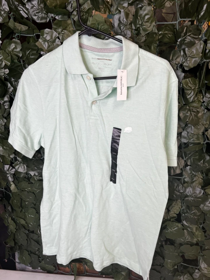 Polo Banana Republic Niño Juvenil Mediano Corto Verde Nuevo con Etiquetas Foto 1 de 1