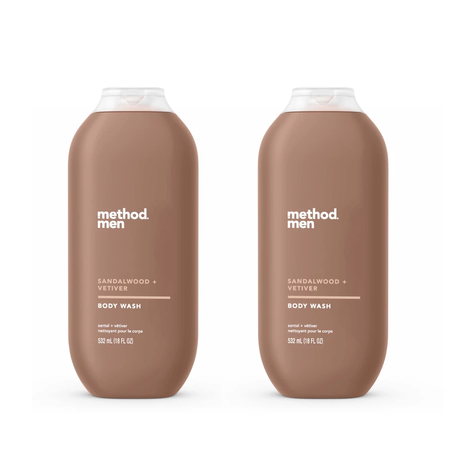 Method Men Body Wash Sandalwood Vetiver Paraben and Phthalate Free 532ml