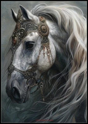 ANKICOLEMAN DESIGNS Andalusian Horse 3 - Chart Counted Cross Stitch Patterns Needlework DMC Color