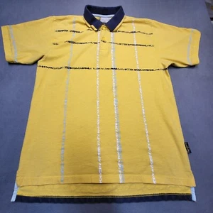 Pepe Jeans Polo Shirt Mens 2XL Yellow Short Sleeve Graphic Y2K Streetwear - Picture 1 of 7