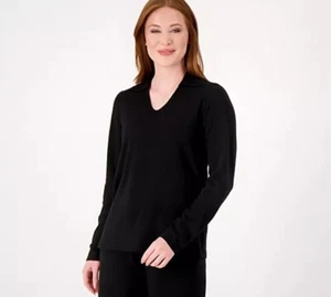 Top All Worthy Hunter McGrady in maglia con colletto M nero A516649 - Foto 1 di 5